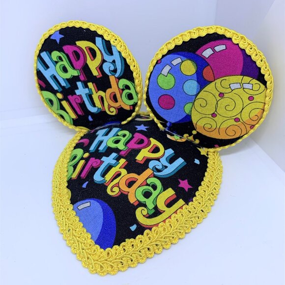 Happy Birthday Disney Mouse Ear Fascinator Hat - Picture 3 of 6